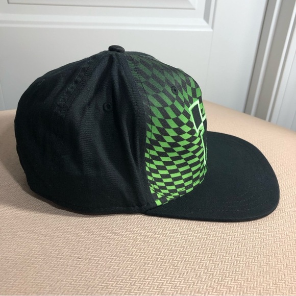 Minecraft Creeper Adjustable Snapback Green and Black Youth Hat Cap - Picture 4 of 9